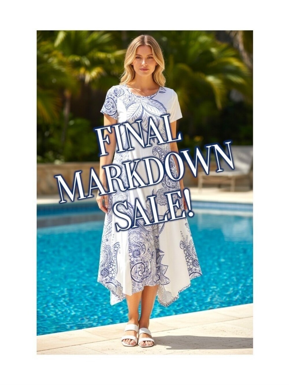 LILY By FIRMIANA Asymmetrical Print Dress - Size XL